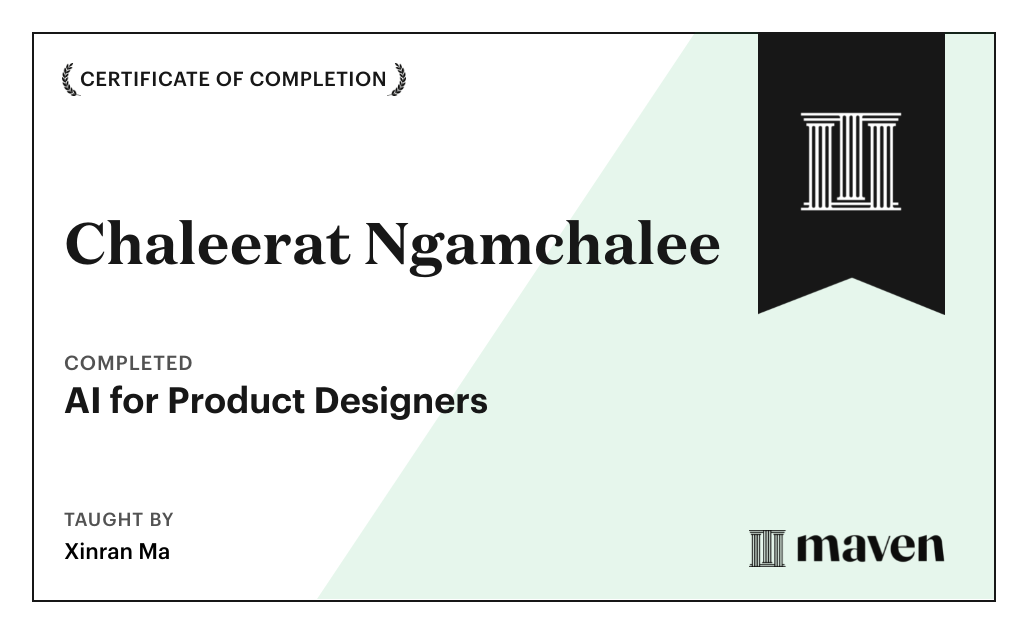 Certificate for AI for Product Designers