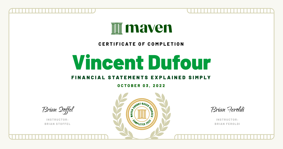 Certificate of Completion for Financial Statements Explained Simply