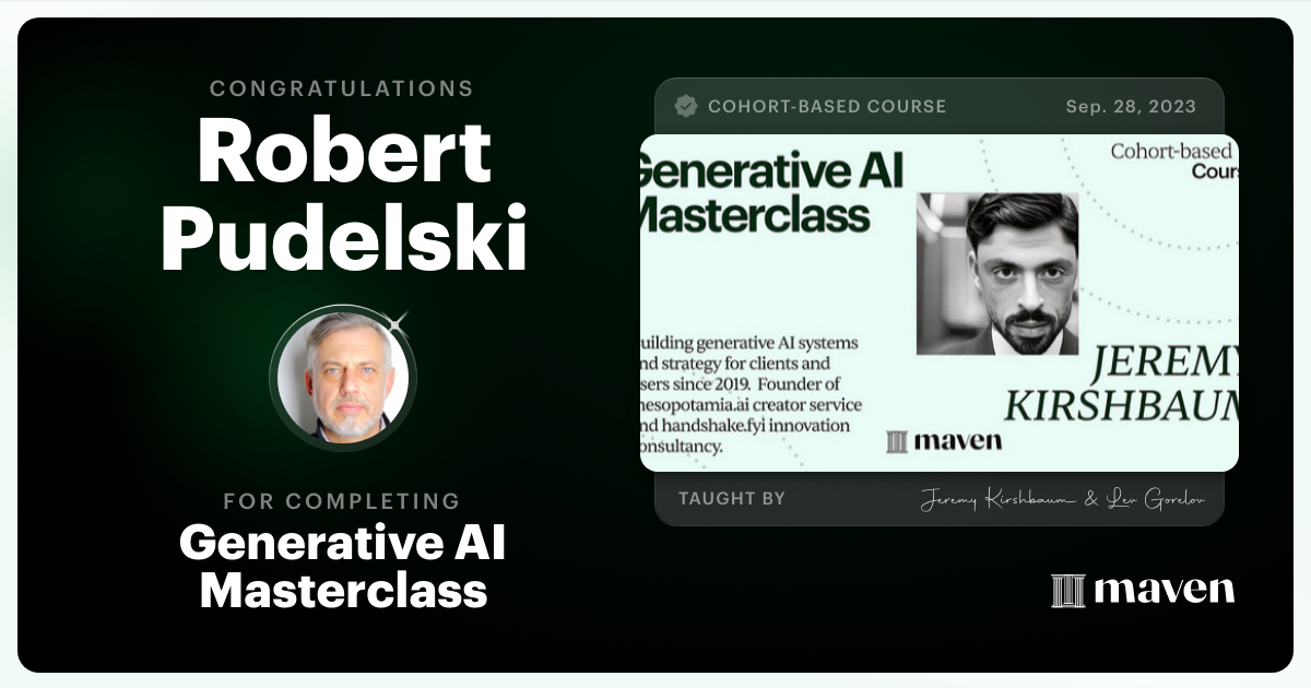 Certificate of Completion for Scale Business Intelligence with AI