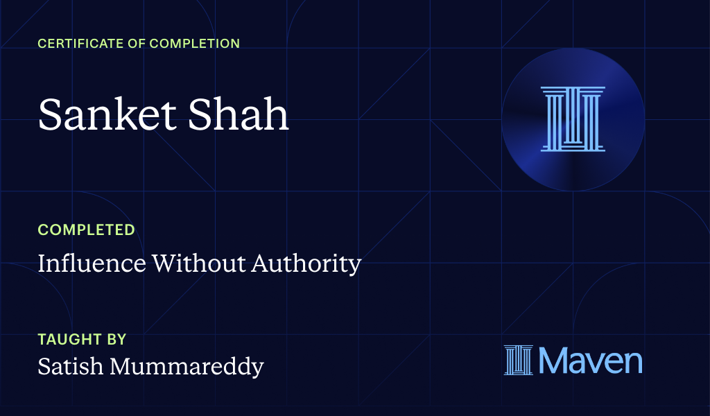 Certificate for Influence Without Authority