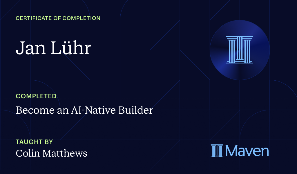 Certificate for Become an AI-Native Builder