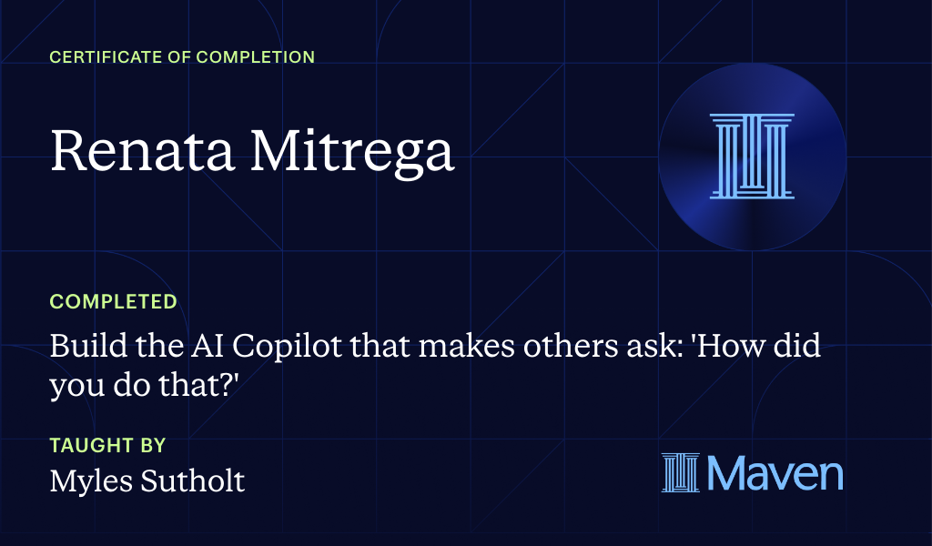 Certificate for Build Your AI Chief of Staff