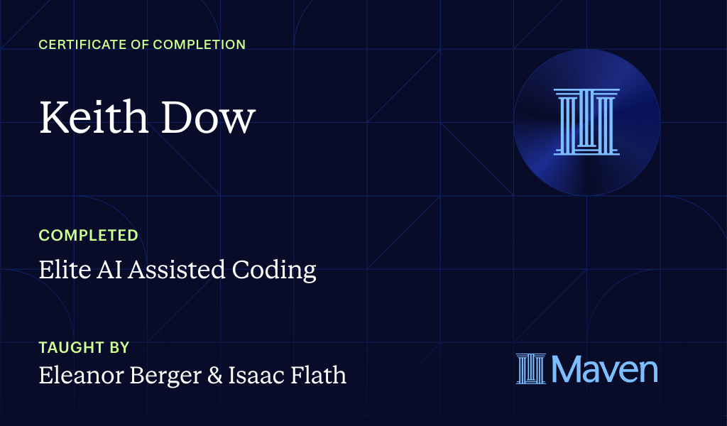 Certificate for Elite AI Assisted Coding
