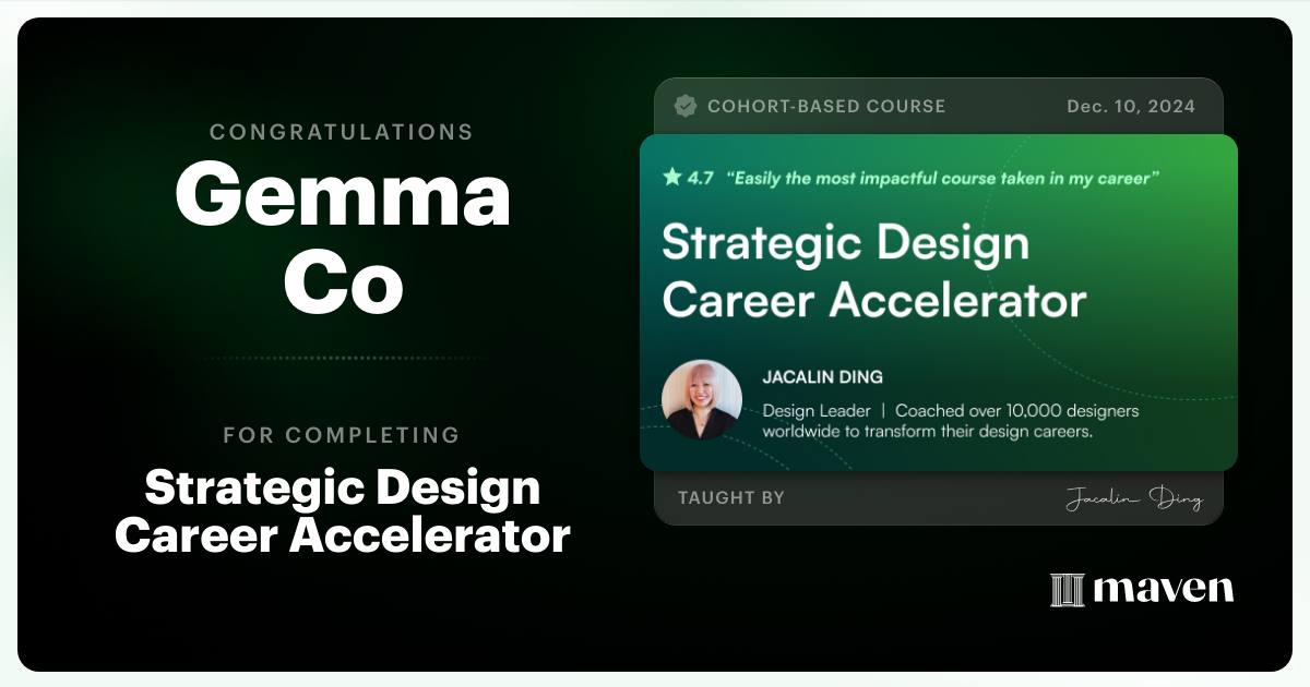 Certificate of Completion for AI-Powered Strategic Design Accelerator