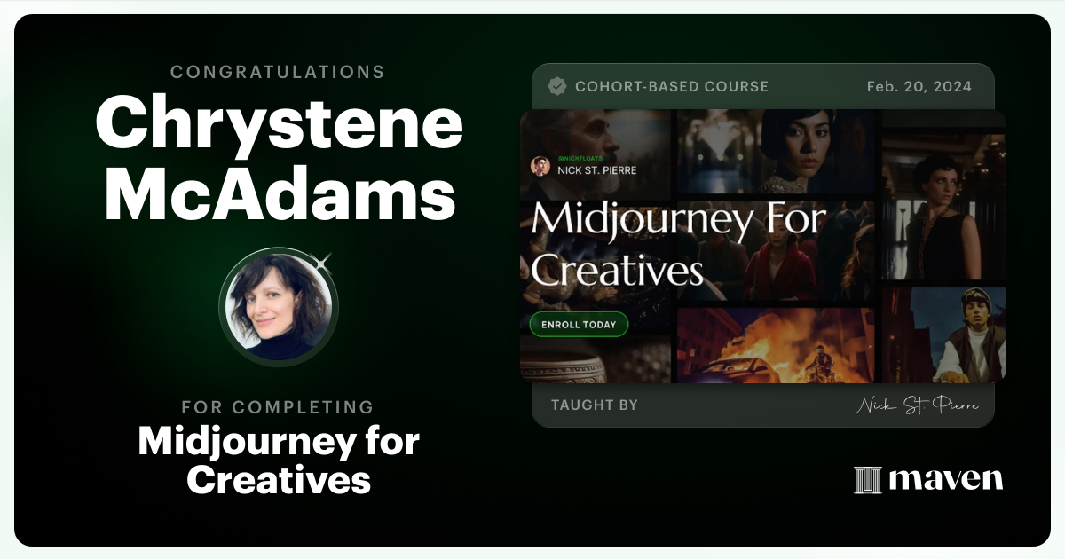 Certificate of Completion for Midjourney for Creatives