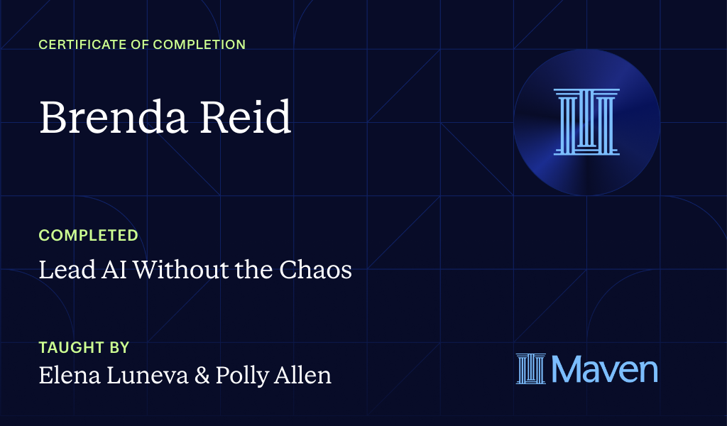 Certificate for Lead AI Without the Chaos