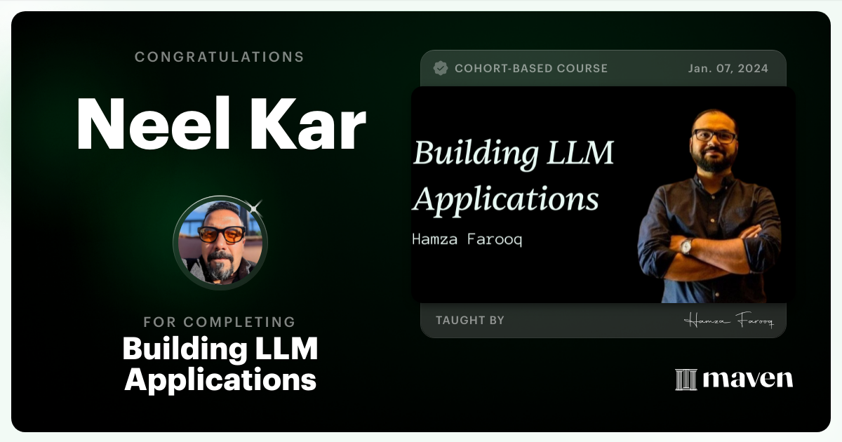 Certificate of Completion for Agentic AI System Design for PMs