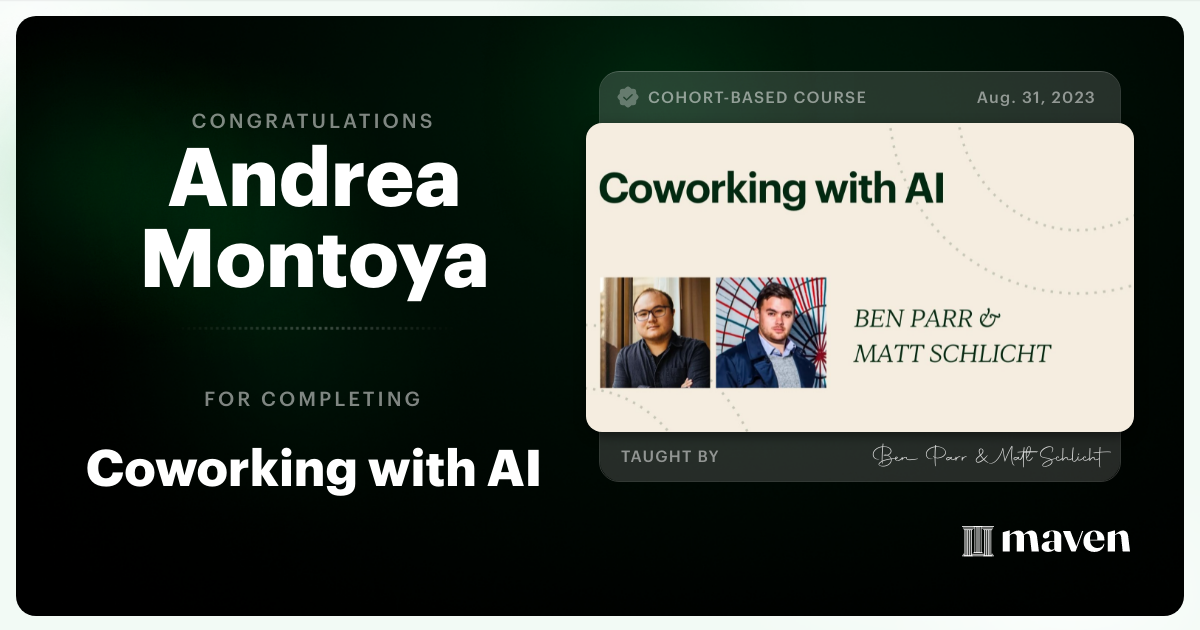 Certificate of Completion for Coworking with AI