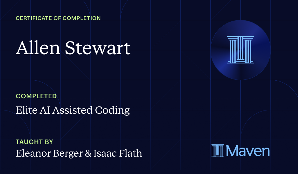 Certificate for Elite AI Assisted Coding