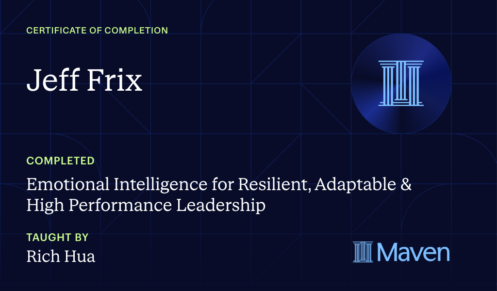 Certificate for Emotional Intelligence for Resilient, Adaptable & High Performance Leadership