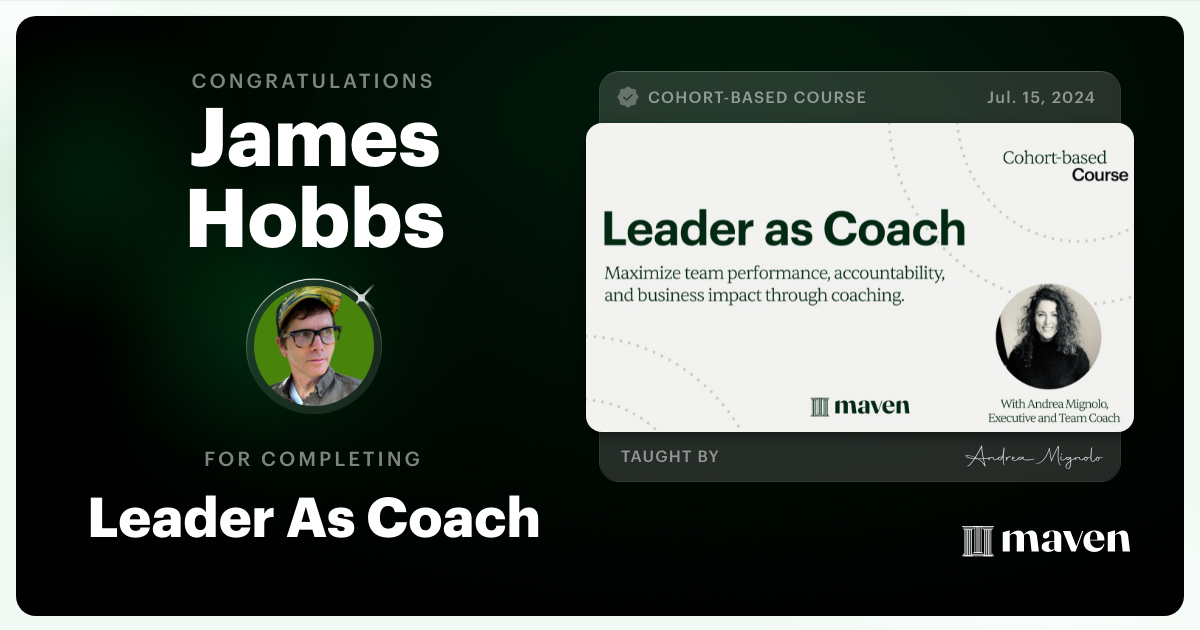 Certificate of Completion for Leader As Coach