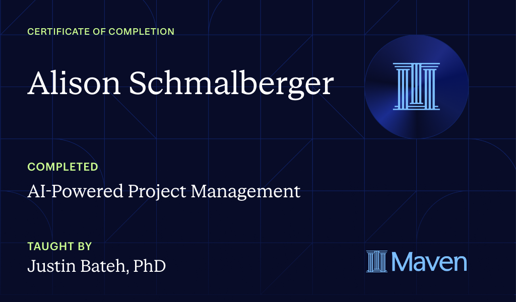 Certificate for AI-Powered Project Management: Leading projects & programs in the AI era