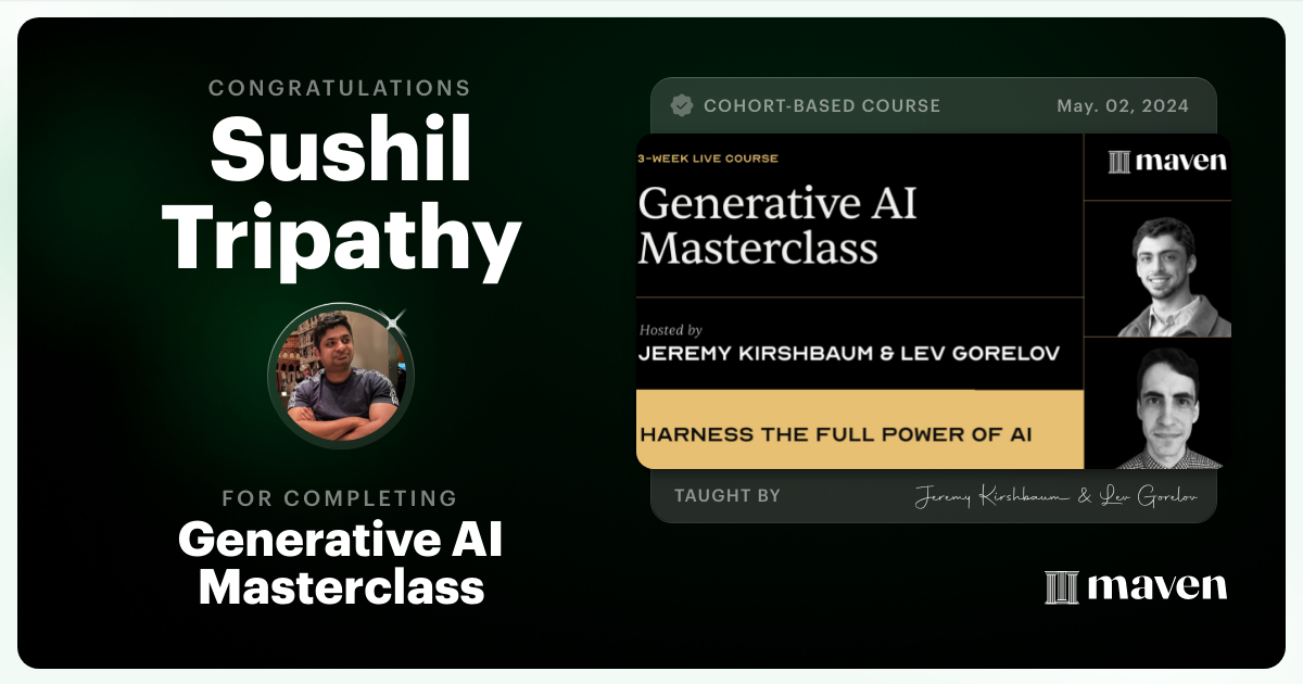 Certificate of Completion for Scale Business Intelligence with AI