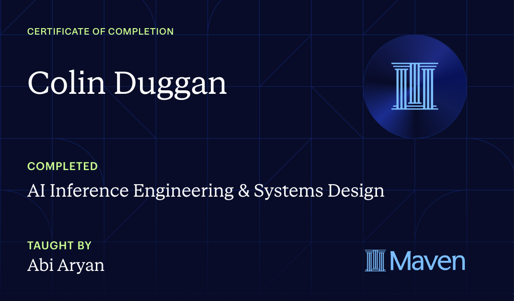 Certificate for AI Inference Engineering & Systems Design