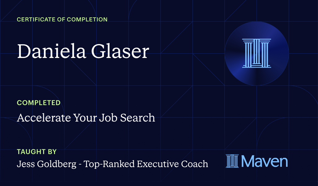 Certificate for Accelerate Your Job Search (Self-Paced)
