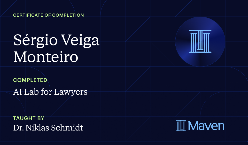 Certificate for AI Lab for Lawyers