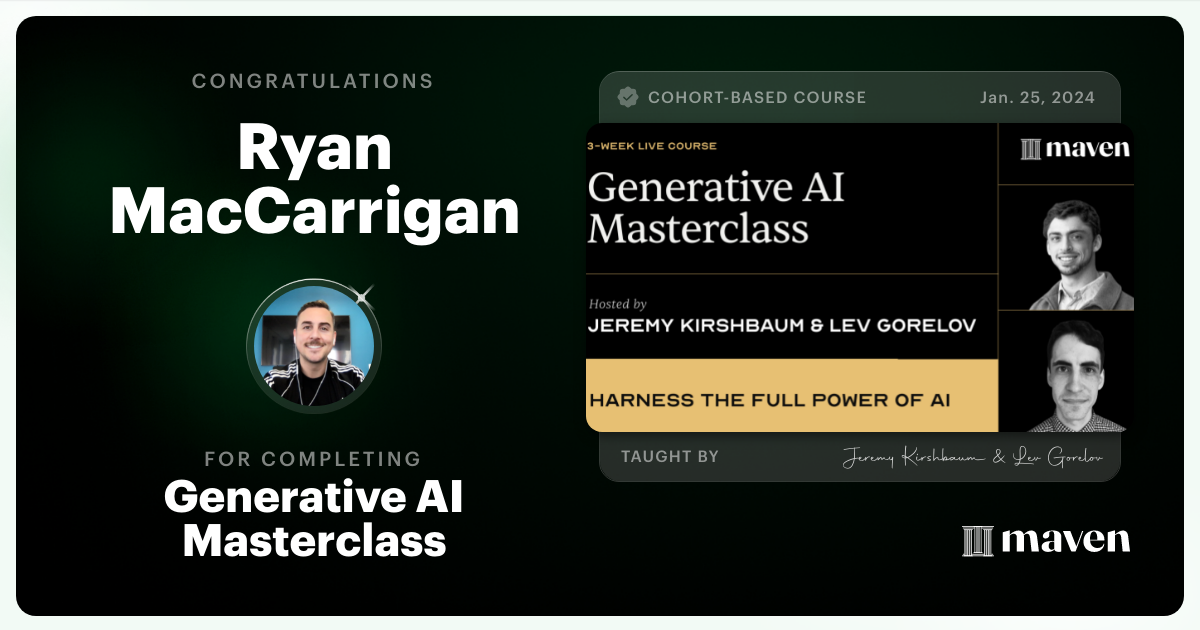 Certificate of Completion for Scale Business Intelligence with AI