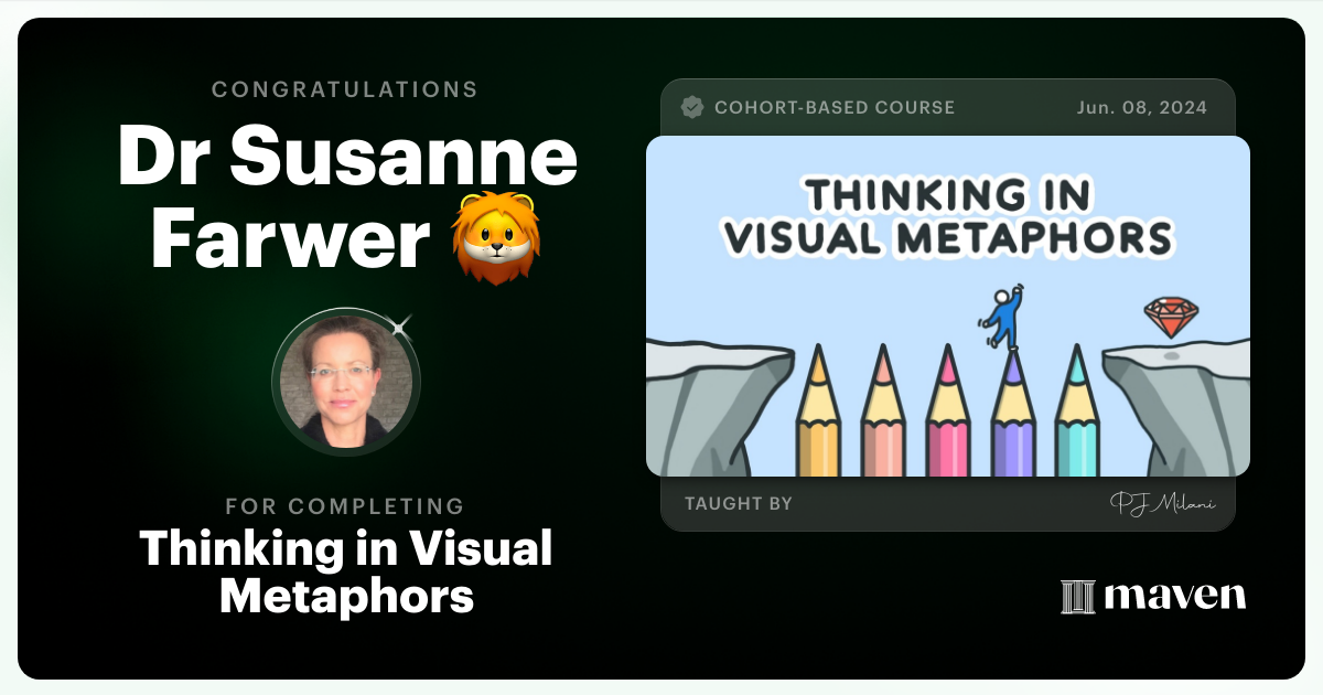 Certificate of Completion for Thinking in Visual Metaphors