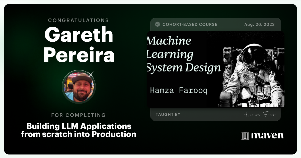 Certificate of Completion for Agentic AI System Design for PMs