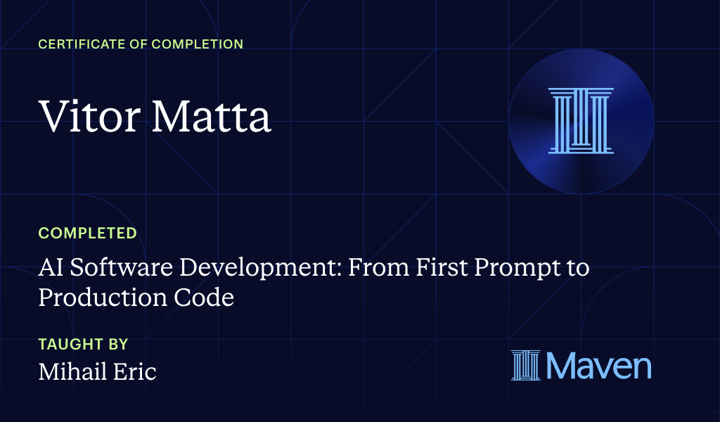 Certificate for AI Software Development: From First Prompt to Production Code