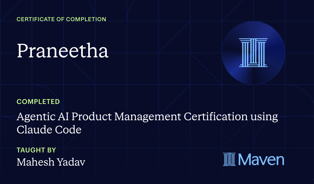 Certificate for Master Agentic AI for PMs with Official Anthropic Claude Certifications
