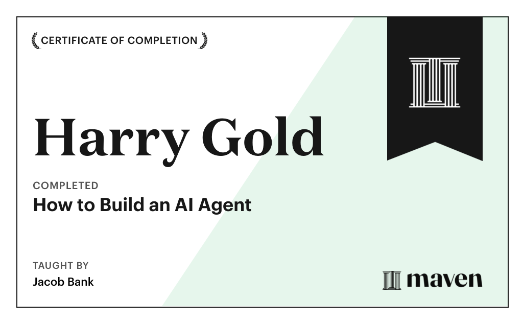 Certificate for AI Agent Certification