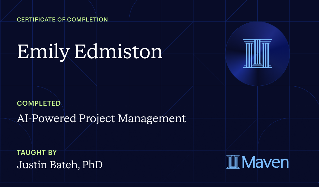 Certificate for AI-Powered Project Management