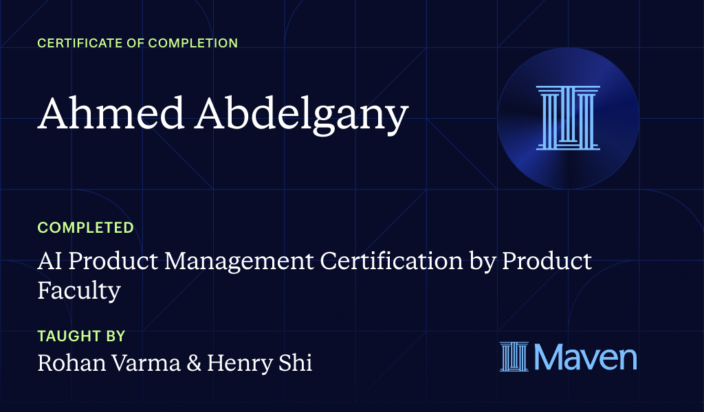 Certificate for AI Product Management Certification Plus 6 More Live Certifications Included