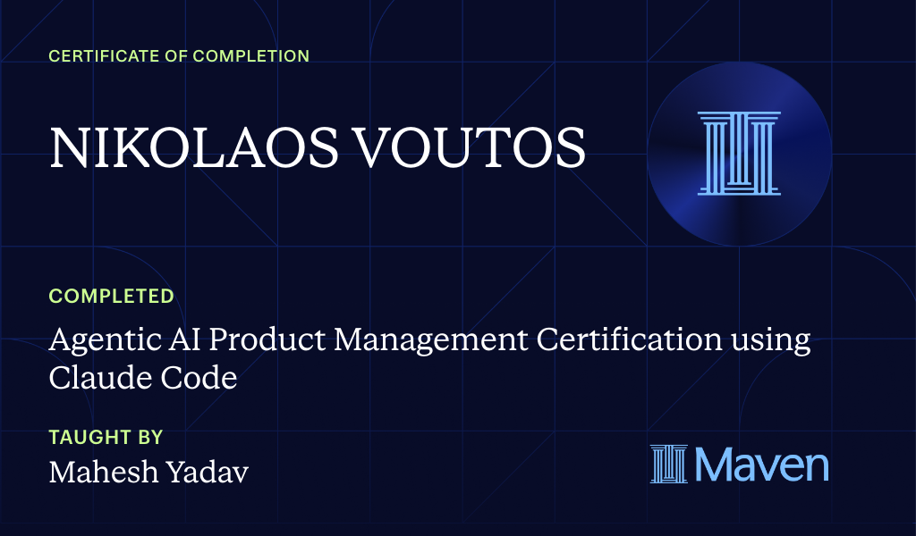 Certificate for Master Agentic AI for PMs with Official Anthropic Claude Certifications