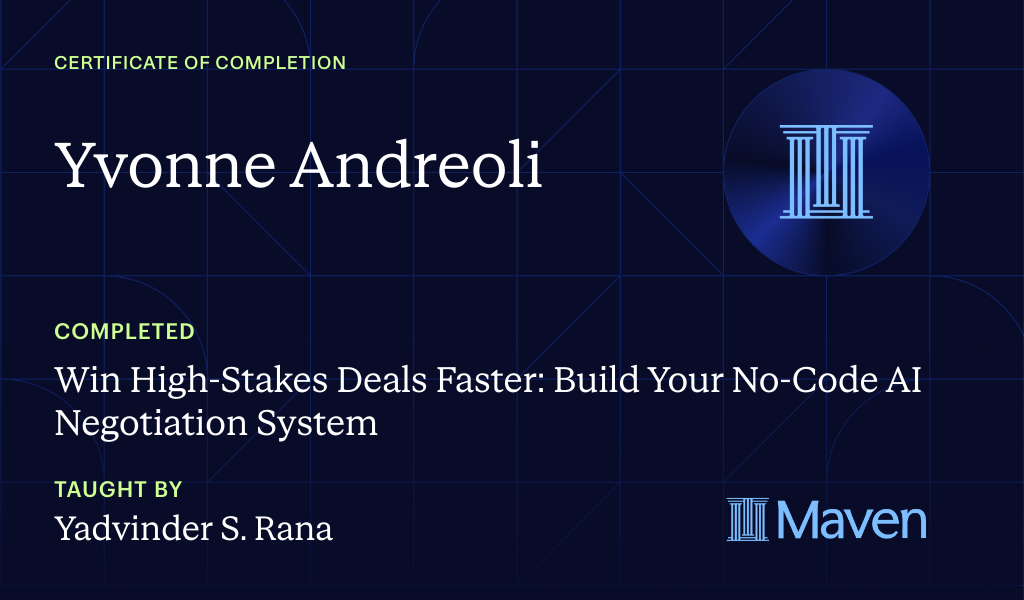 Certificate for Build Your Secure AI Negotiation Preparation System