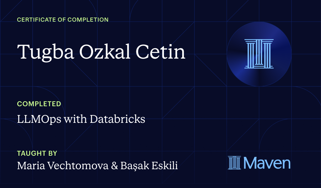 Certificate for LLMOps with Databricks
