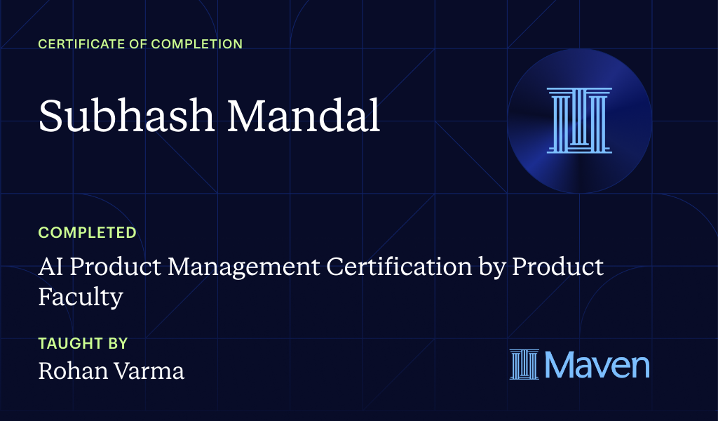 Certificate for AI Product Management Certification Plus 6 More Live Certifications Included