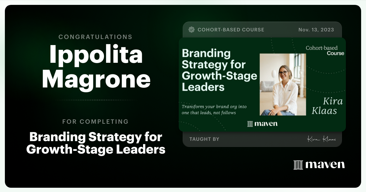 Certificate of Completion for Brand for Growth-Stage Leaders: The 2026 Playbook