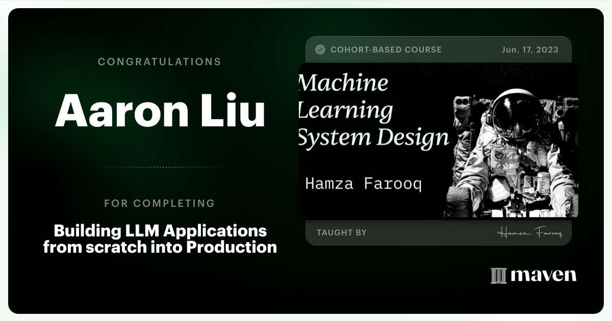 Certificate of Completion for Agentic AI System Design for PMs