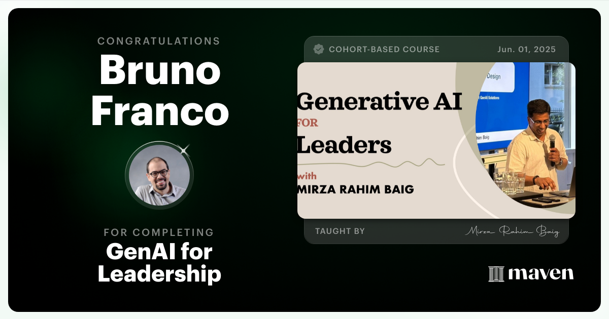 Certificate of Completion for Agentic AI for Leaders: The 3-Week Path to Competitive Advantage in 2026