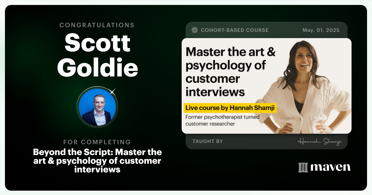 Certificate of Completion for How to get inside your customers' heads