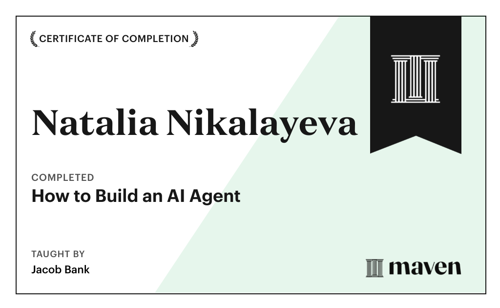 Certificate for AI Agent Certification