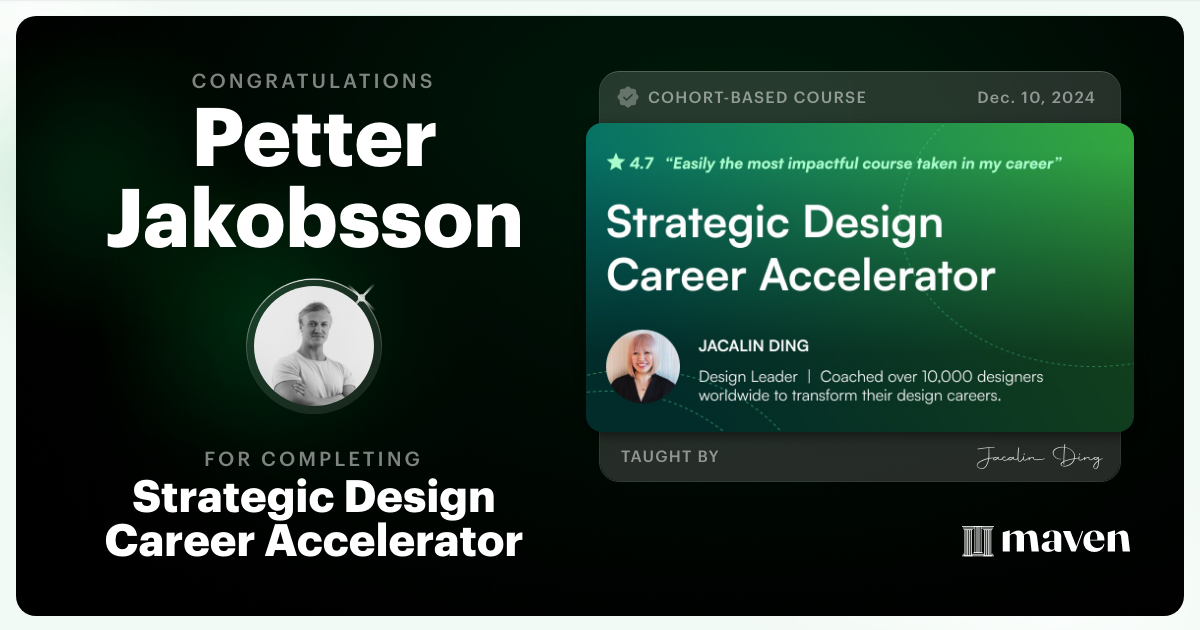 Certificate of Completion for AI-Powered Strategic Design Accelerator