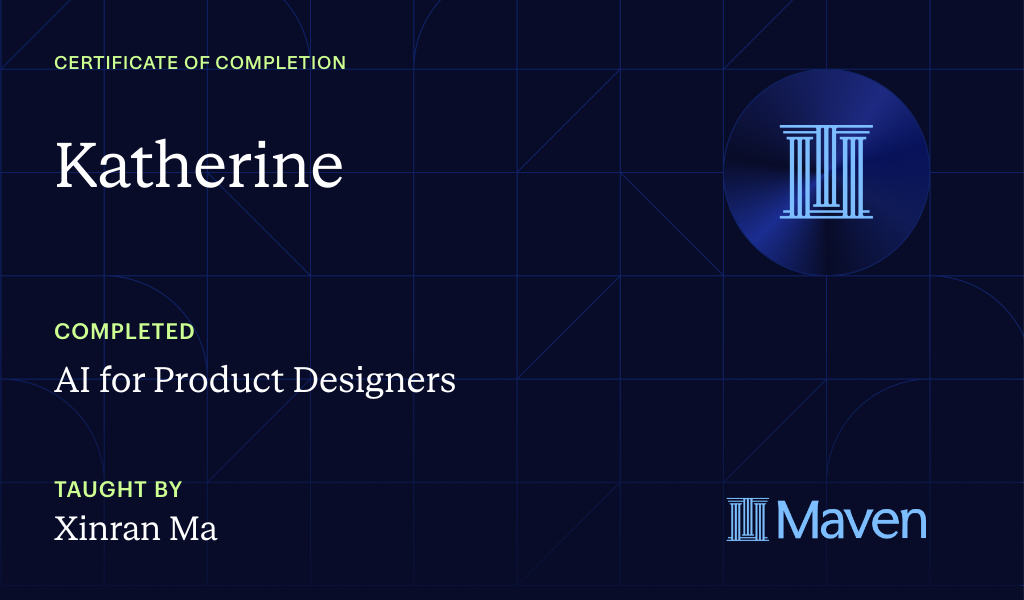 Certificate for AI for Product Designers