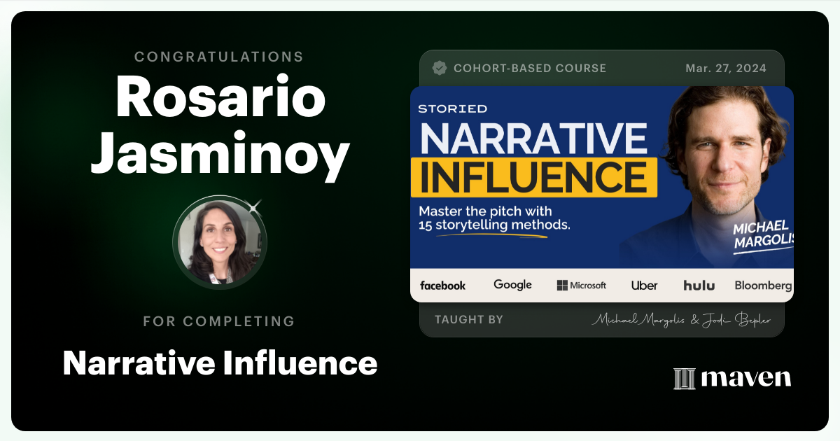 Certificate of Completion for Influence at Scale for VP & Dir-Level Leaders