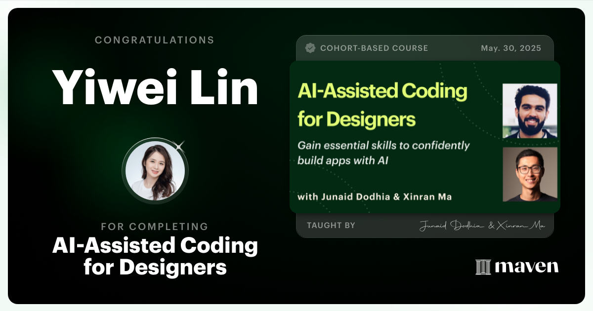 Certificate of Completion for AI-Assisted App Development