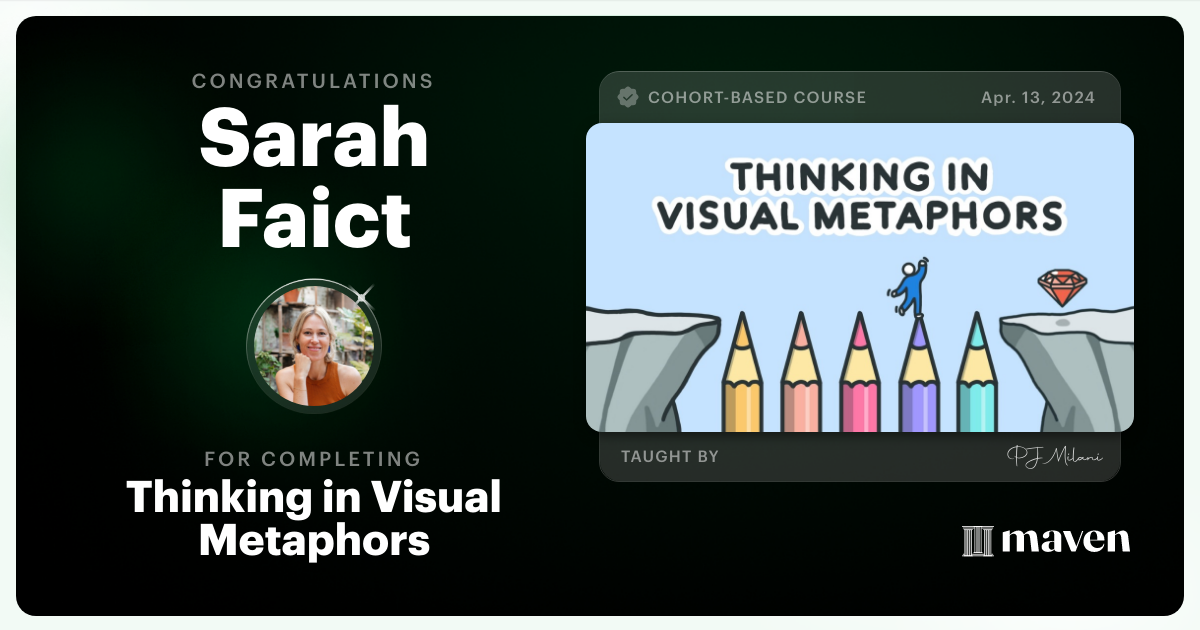 Certificate of Completion for Thinking in Visual Metaphors