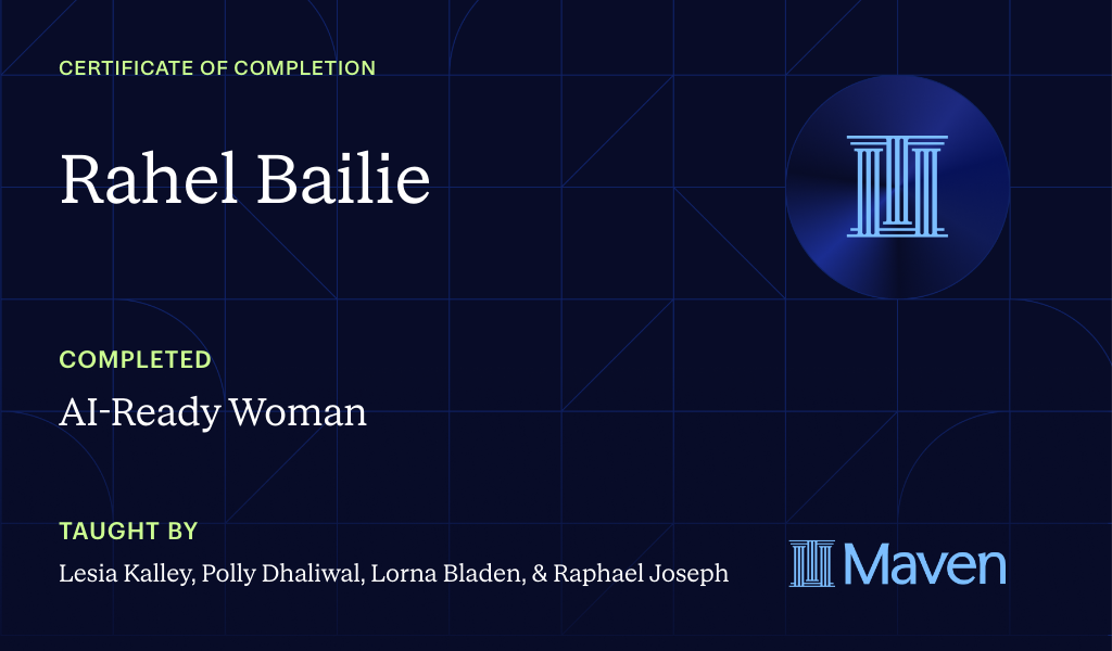 Certificate for AI-Ready Woman