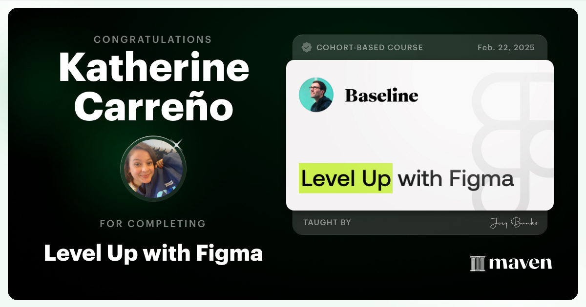 Certificate of Completion for Level Up with Figma