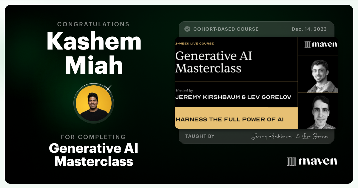 Certificate of Completion for Scale Business Intelligence with AI
