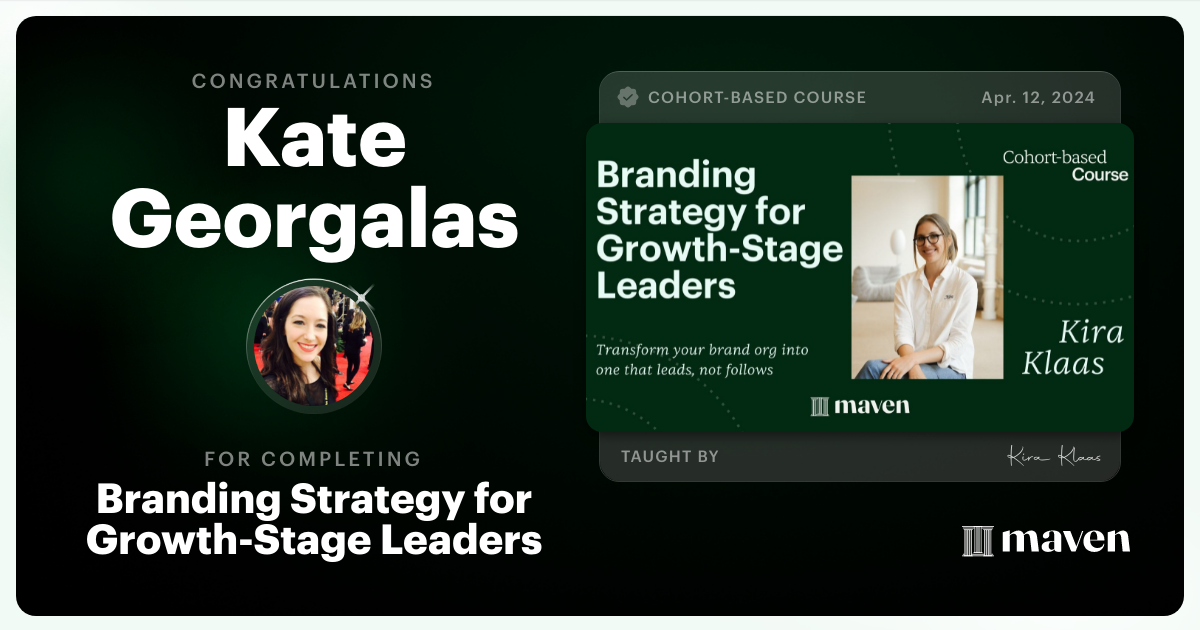 Certificate of Completion for Brand for Growth-Stage Leaders: The 2026 Playbook