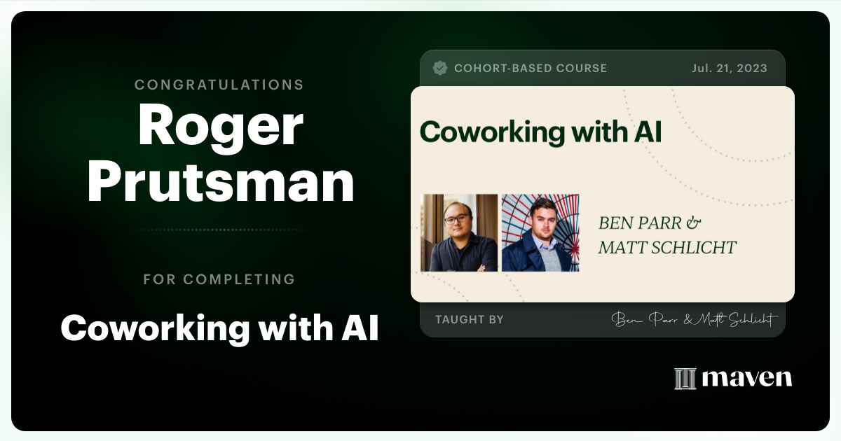 Certificate of Completion for Coworking with AI