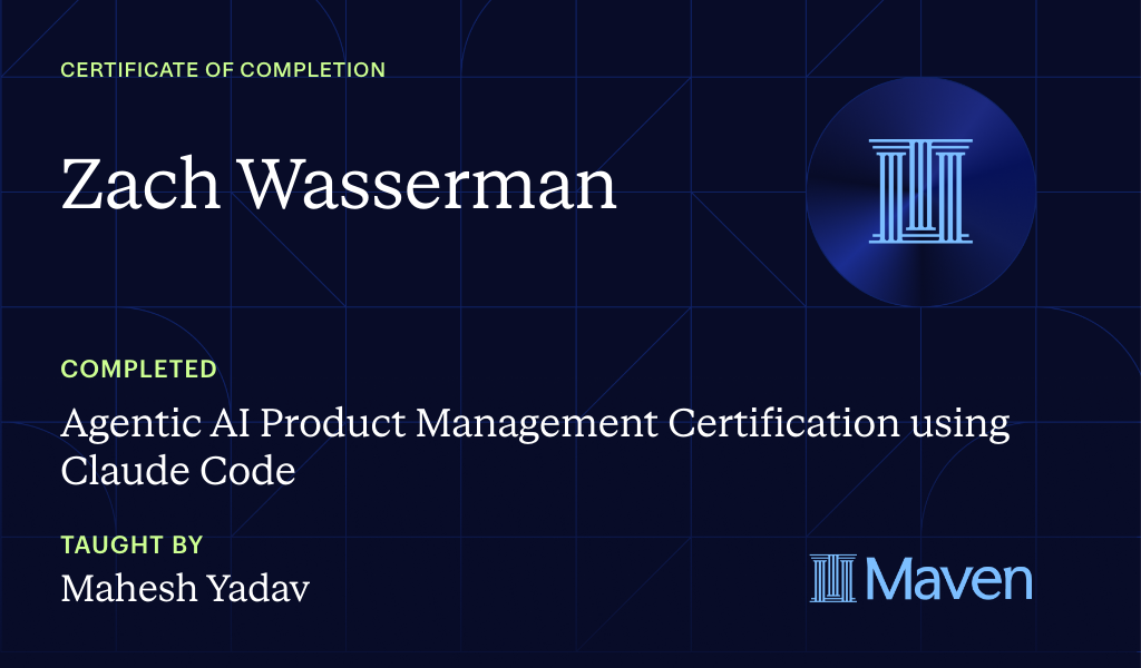 Certificate for Master Agentic AI for PMs with Official Anthropic Claude Certifications