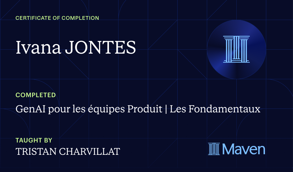 Certificate for GenAI pour les équipes Produit | Les Fondamentaux