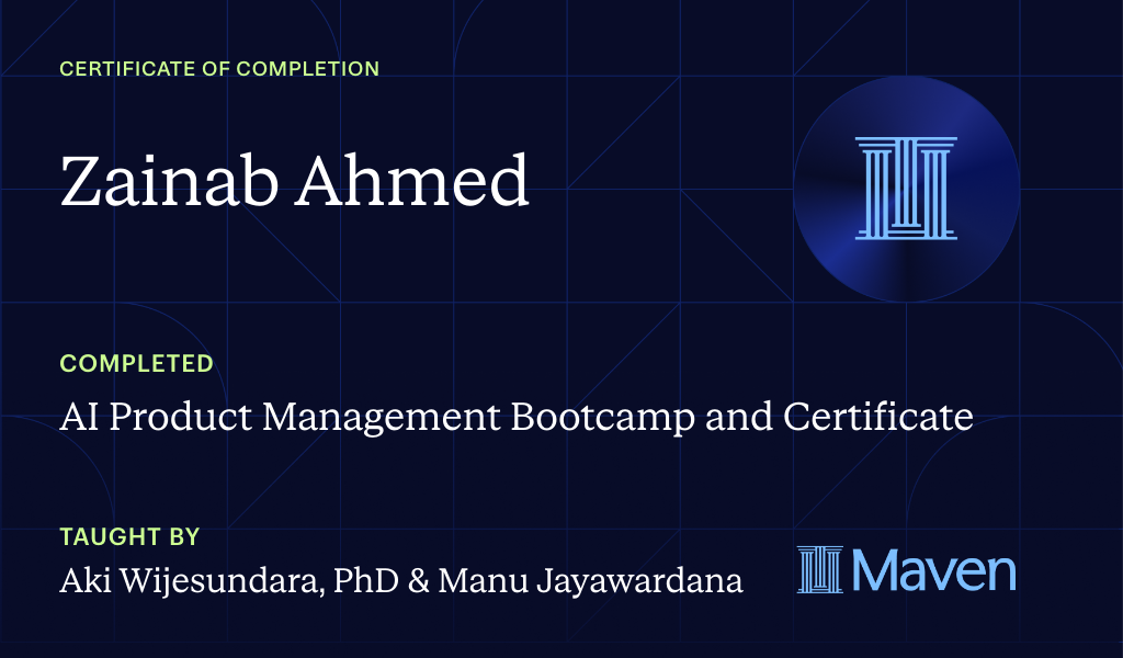 Certificate for Agentic AI Builder's Bootcamp